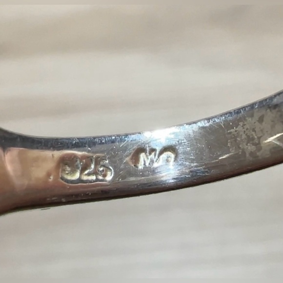 Designer Signed Sterling Silver Chained Horse Bit Heart Ring, Size 7, 3.4g - Picture 8 of 12